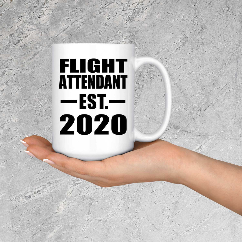 Flight Attendant Established EST. 2020 - 15oz Coffee Mug