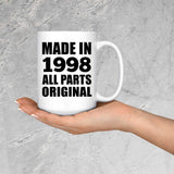 26th Birthday Made in 1998 All Parts Original - 15oz Coffee Mug