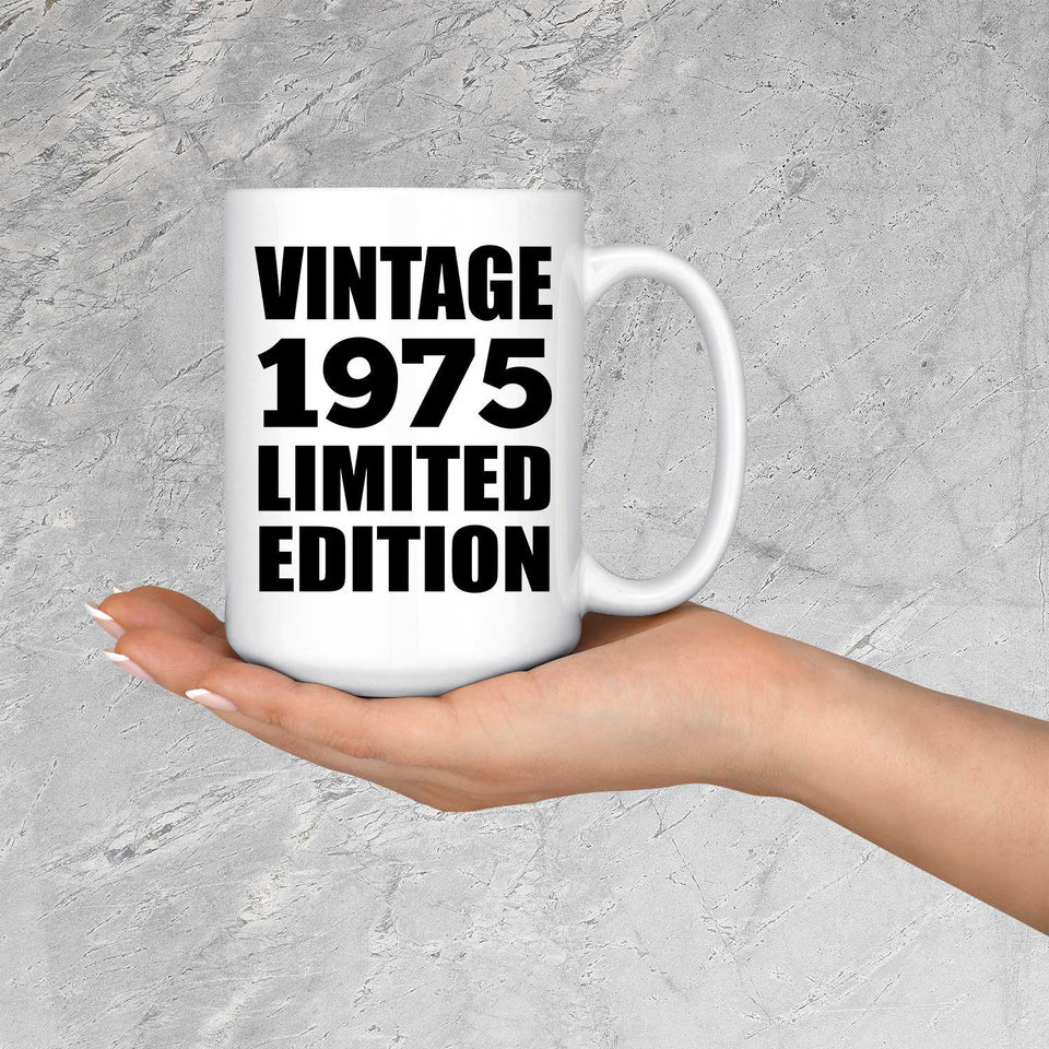 49th Birthday Vintage 1975 Limited Edition - 15oz Coffee Mug