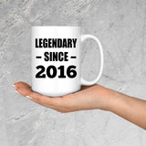 8th Birthday Legendary Since 2016 - 15oz Coffee Mug