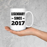 7th Birthday Legendary Since 2017 - 15oz Coffee Mug