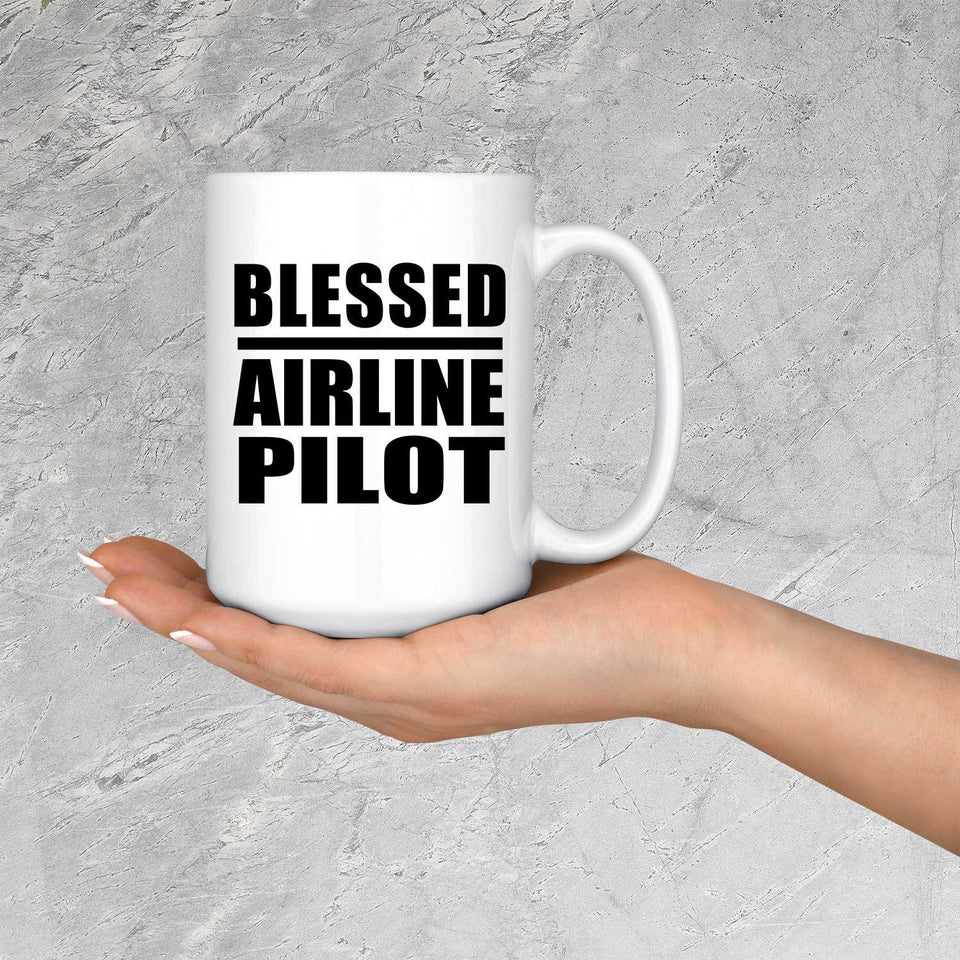 Blessed Airline Pilot - 15oz Coffee Mug