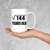 12th Birthday Square Root of 144 Years Old - 15oz Coffee Mug