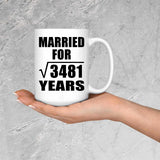 59th Anniversary Married For Square Root of 3481 Years - 15oz Coffee Mug