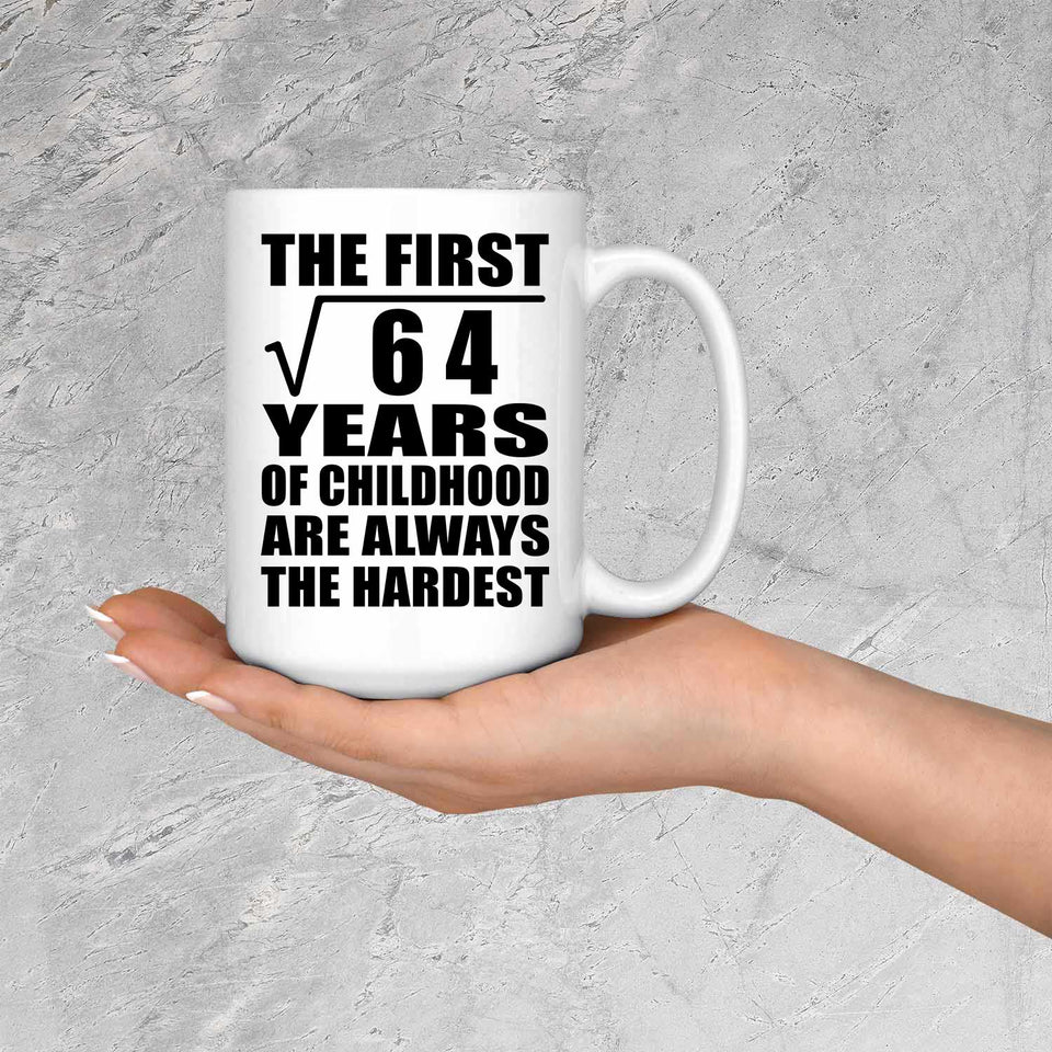 8th Birthday Square Root of 64 Years of Childhood - 15oz Coffee Mug