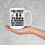 8th Birthday Square Root of 64 Years of Childhood - 15oz Coffee Mug