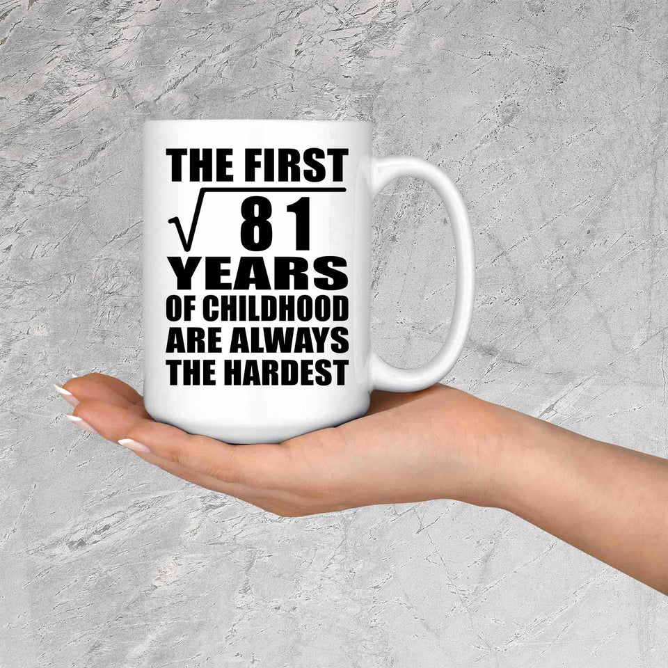 9th Birthday Square Root of 81 Years of Childhood - 15oz Coffee Mug