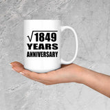 43rd Anniversary Square Root of 1849 Years Anniversary - 15oz Coffee Mug