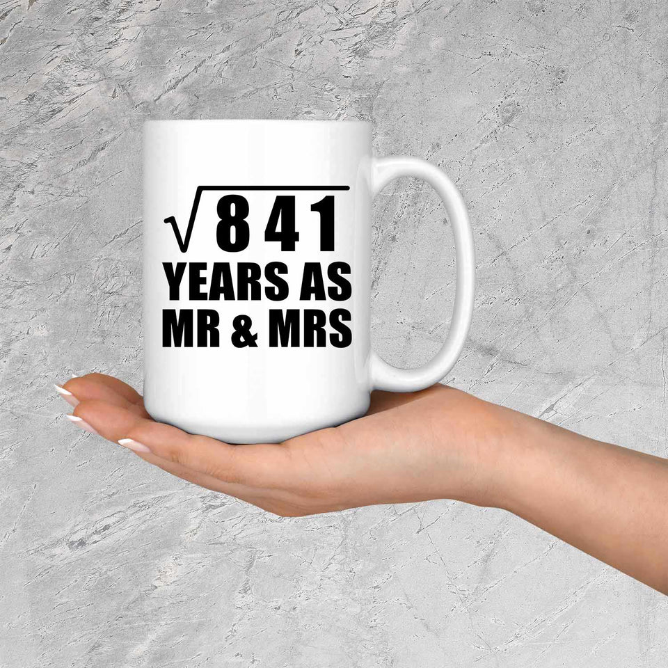 29th Anniversary Square Root of 841 Years As Mr & Mrs - 15oz Coffee Mug