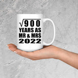 30th Anniversary Square Root of 900 Years As Mr & Mrs 2022 - 15oz Coffee Mug