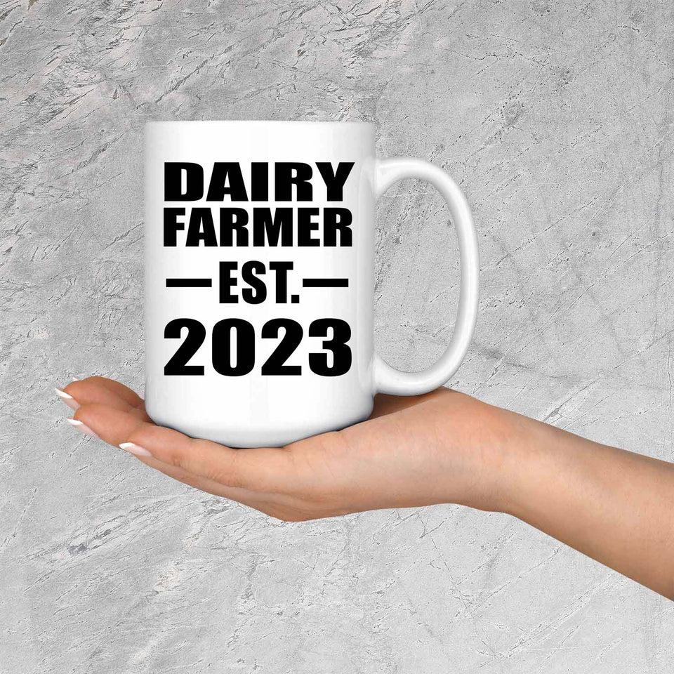Dairy Farmer Established EST. 2023 - 15oz Coffee Mug