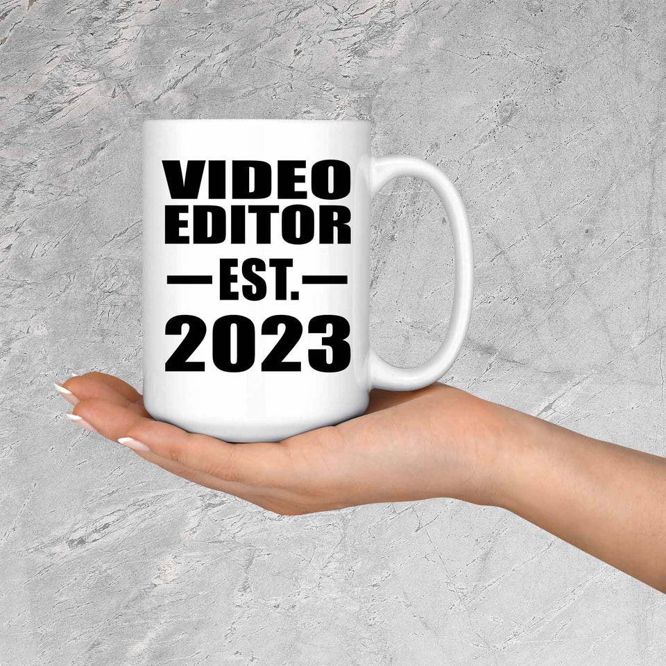 Video Editor Established EST. 2023 - 15oz Coffee Mug