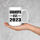 Grandpa Established EST. 2023 - 15oz Coffee Mug