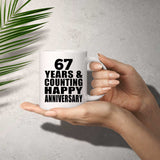 Happy 67th Anniversary 67 Years & Counting - 11 Oz Coffee Mug
