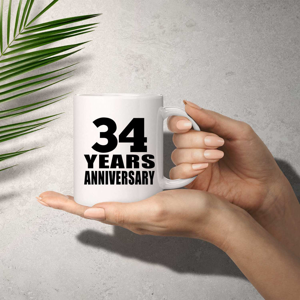 34th Anniversary 34 Years - 11 Oz Coffee Mug