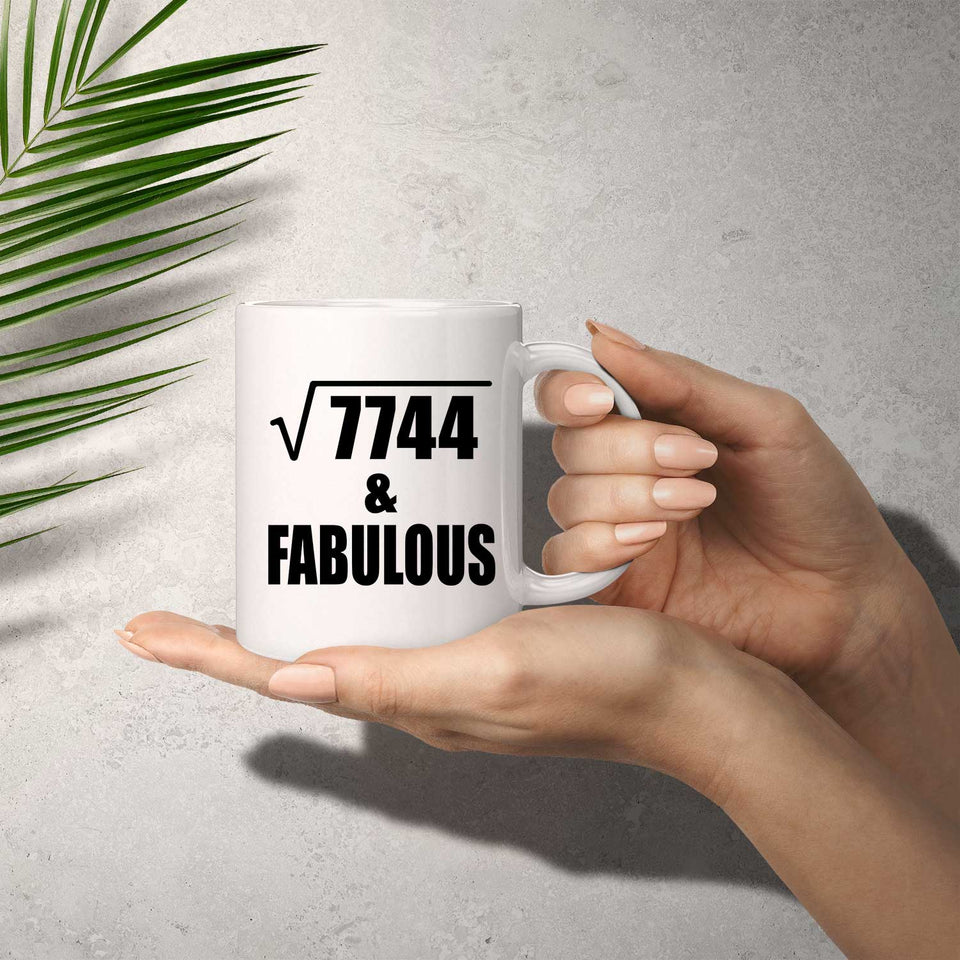 88th Birthday Square Root of 7744 & Fabulous - 11oz Coffee Mug