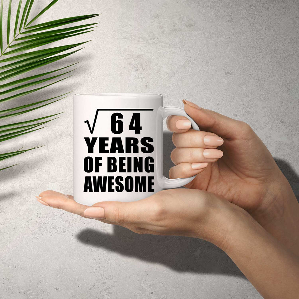 8th Birthday Square Root of 64 Years of Being Awesome - 11oz Coffee Mug