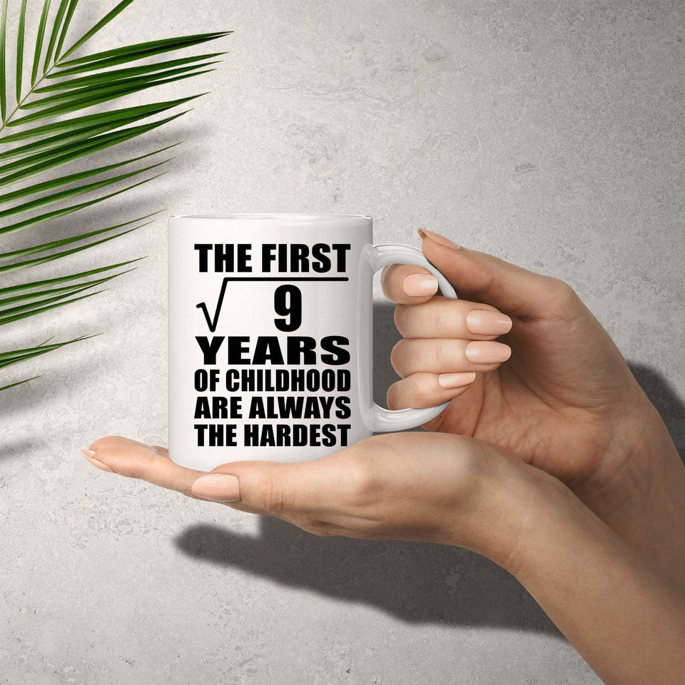 3rd Birthday Square Root of 9 Years of Childhood - 11oz Coffee Mug