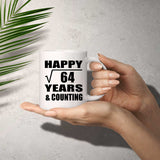 Happy 8th Anniversary Square Root of 64 Years & Counting - 11oz Coffee Mug