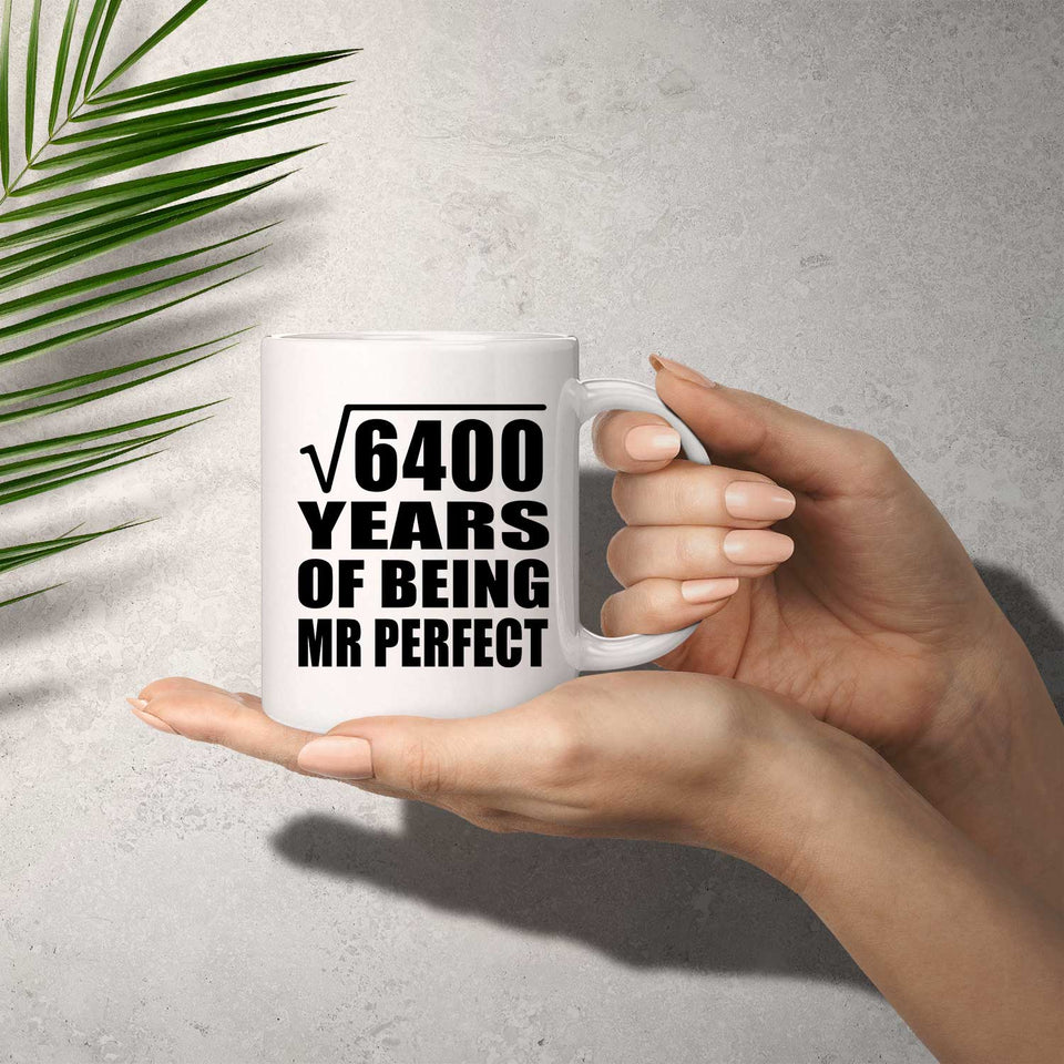 80th Anniversary Square Root of 6400 Years of Mr Perfect - 11oz Coffee Mug