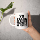 70th Anniversary 70 Years Of Being Mr Perfect - 11 Oz Coffee Mug