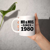 44th Anniversary Mr & Mrs Since 1980 - 11 Oz Coffee Mug