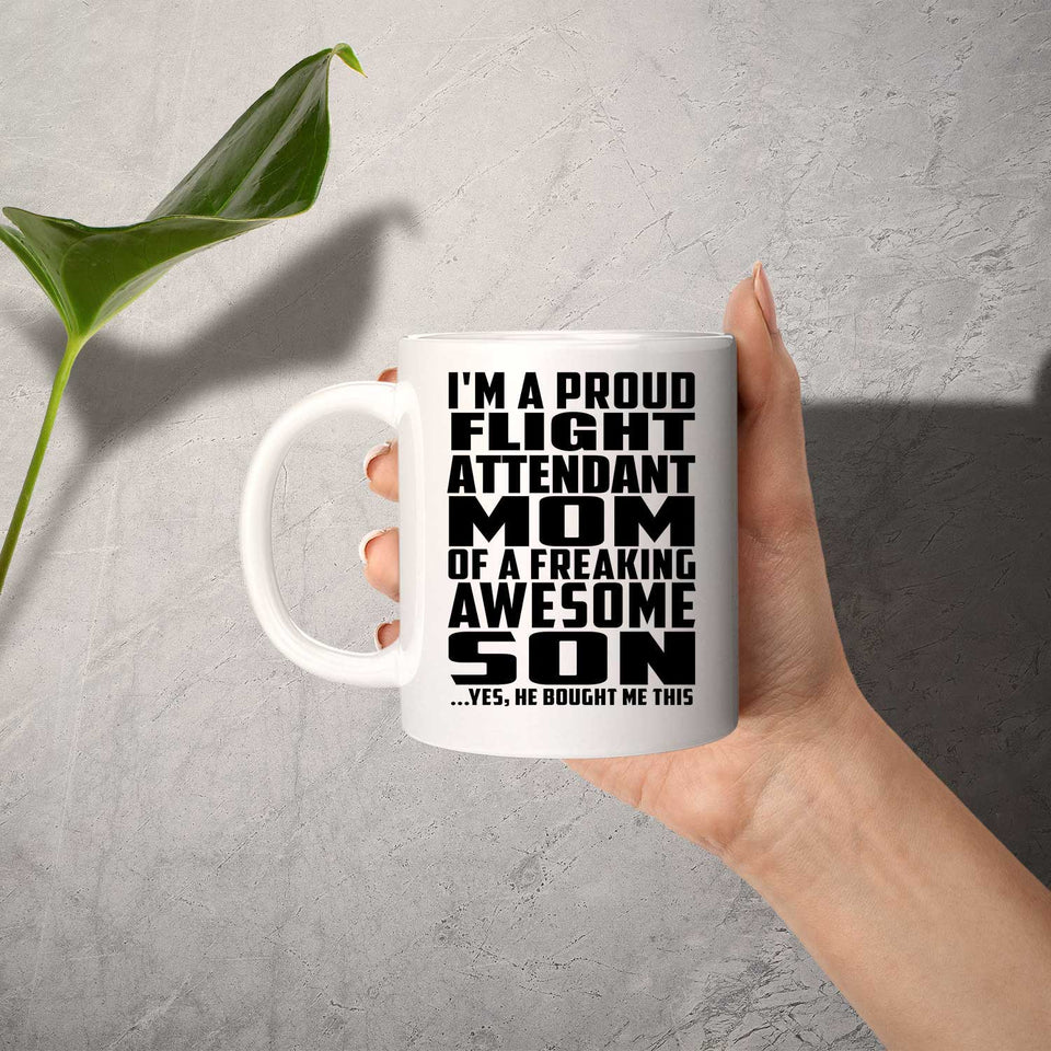 Proud Flight Attendant Mom Of Awesome Son - 11 Oz Coffee Mug