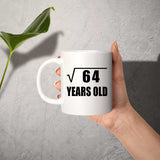 8th Birthday Square Root of 64 Years Old - 11oz Coffee Mug