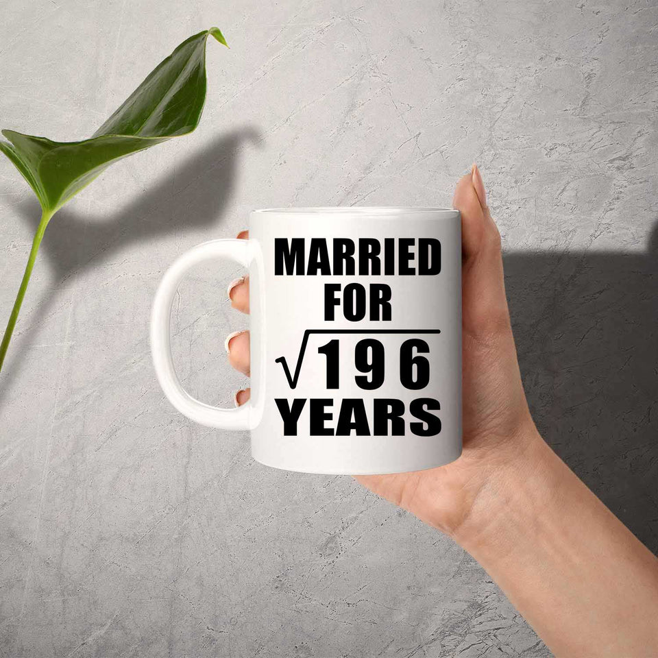 14th Anniversary Married For Square Root of 196 Years - 11oz Coffee Mug