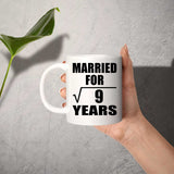 3rd Anniversary Married For Square Root of 9 Years - 11oz Coffee Mug