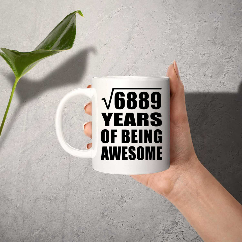 83rd Birthday Square Root of 6889 Years of Being Awesome - 11oz Coffee Mug