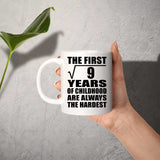3rd Birthday Square Root of 9 Years of Childhood - 11oz Coffee Mug