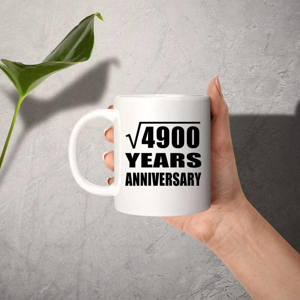 70th Anniversary Square Root of 4900 Years Anniversary - 11oz Coffee Mug