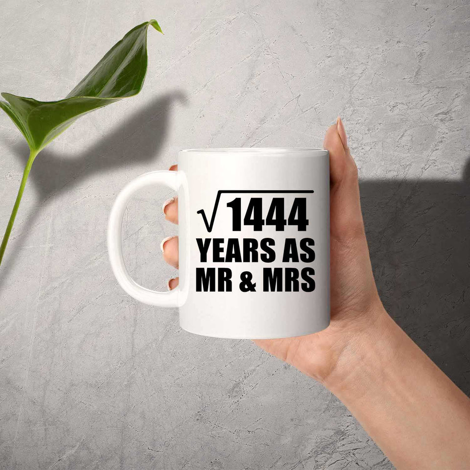 38th Anniversary Square Root of 1444 Years As Mr & Mrs - 11oz Coffee Mug