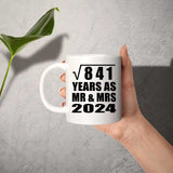 29th Anniversary Square Root of 841 Years As Mr & Mrs 2024 - 11oz Coffee Mug