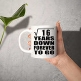 4th Anniversary Square Root of 16 Years Down Forever To Go - 11oz Coffee Mug
