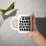 90th Anniversary Square Root of 8100 Years Still In Love - 11oz Coffee Mug
