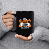 My Favorite People Call Me Grandpa - 15 Oz Coffee Mug Black