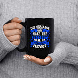 The Smallest Hands Make The Biggest Mark On Grandpa's Heart - 15 Oz Coffee Mug Black