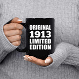 111th Birthday Original 1913 Limited Edition - 15oz Coffee Mug Black