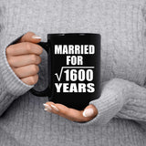 40th Anniversary Married For Square Root of 1600 Years - 15oz Coffee Mug Black