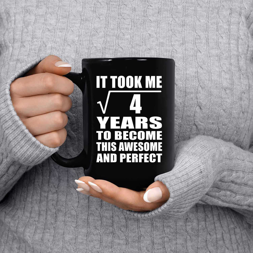 2nd Birthday Took Square Root of 4 Years To Awesome - 15oz Coffee Mug Black