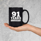91st Anniversary 91 Years - 15 Oz Coffee Mug Black