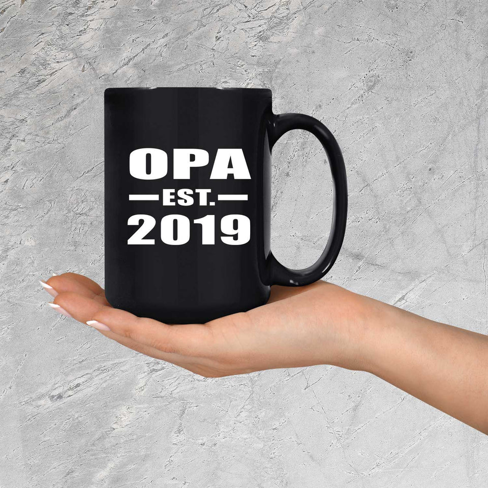 Opa Established EST. 2019 - 15oz Coffee Mug Black