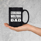 Czechoslovakian Wolfdog Dad - 15oz Coffee Mug Black