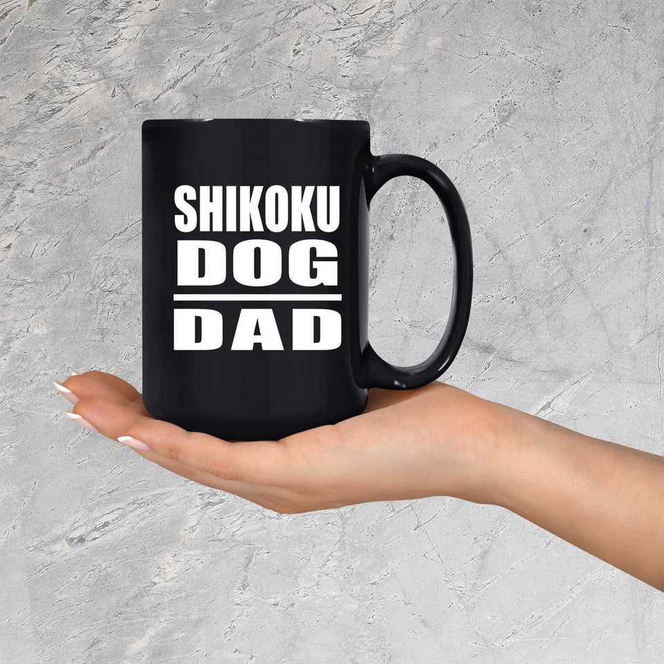 Shikoku Dog Dad - 15oz Coffee Mug Black