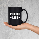 Pilot Life - 15oz Coffee Mug Black