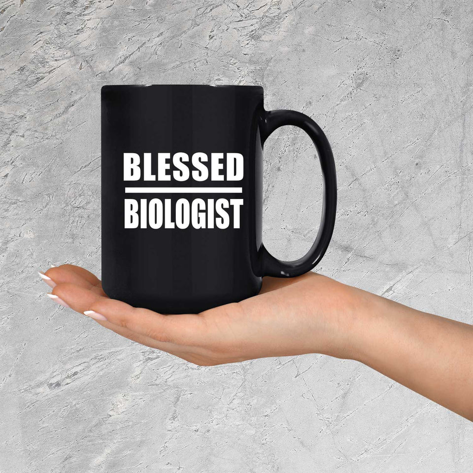 Blessed Biologist - 15oz Coffee Mug Black