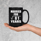 9th Anniversary Married For Square Root of 81 Years - 15oz Coffee Mug Black