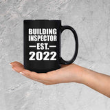 Building Inspector Established EST. 2022 - 15oz Coffee Mug Black